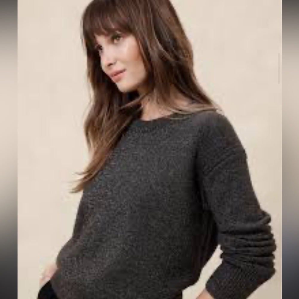J.Crew Brown Wool Blend knit Crewneck Sweater